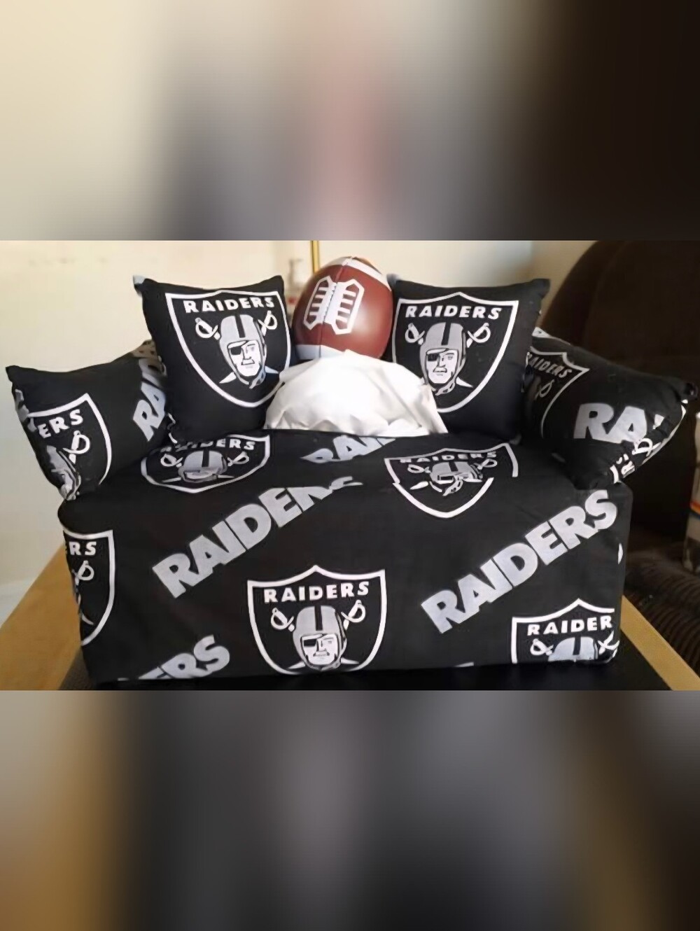 Raiders Logo Tissue Box Sofa Cover